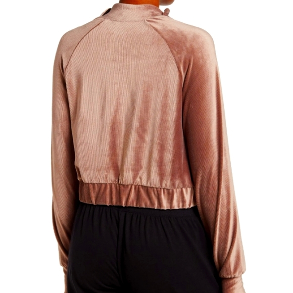 Z By Zella Chordette Velvet Pullover Sweatshirt, Brown Taupe, Medium - Picture 2 of 4